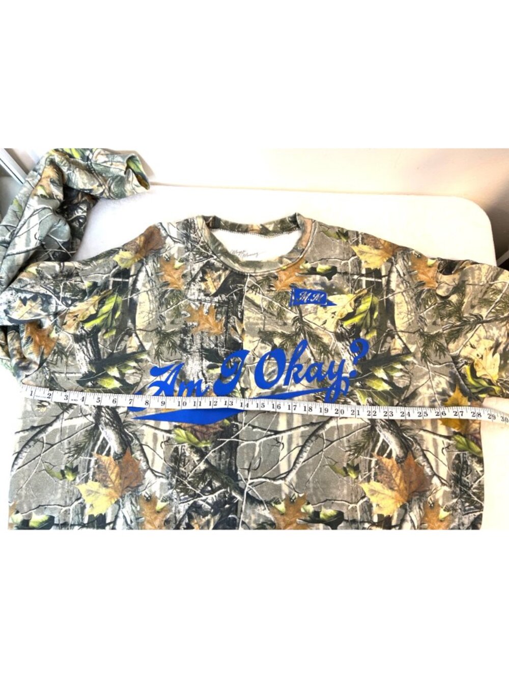 Megan Maroney Am I Okay? Camo Sweatshirt XXL Authentic tour Real Merch THICK - Picture 4 of 5